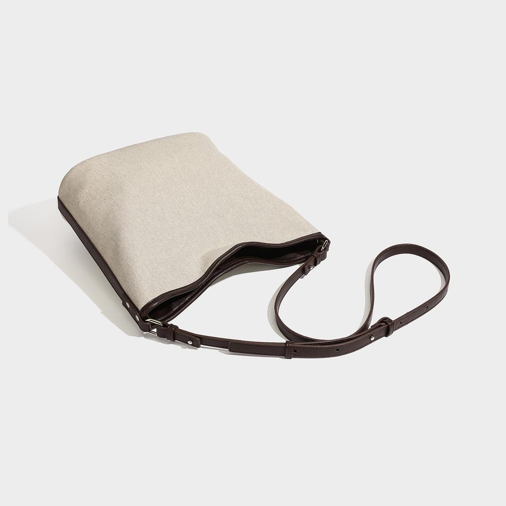 Fashion single shoulder armpit bag splicing large capacity portable women's bag high-end messenger bucket bag