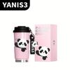 Insulated SUS316 Ceramic Stainless Steel Panda Coffee Mug BPA FREE Travel Mug 520ml 17oz Free Carry Freesip and Spout Twist On Lid Best Cup