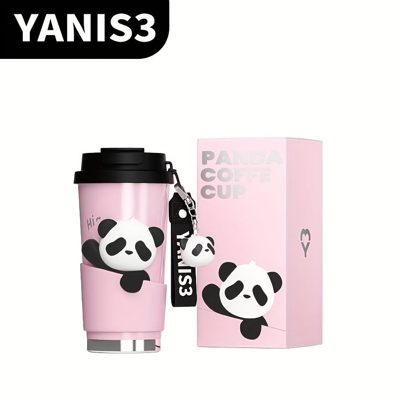 Insulated SUS316 Ceramic Stainless Steel Panda Coffee Mug BPA FREE Travel Mug 520ml 17oz Free Carry Freesip and Spout Twist On Lid Best Cup
