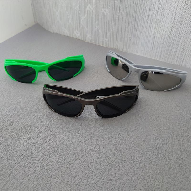 3pcs Women Sports Sunglasses Fashion Y2k Oval Sun Glasses For Men Designer Vintage Outdoor Cycling Goggle UV400 Mirror Eyewear