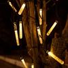 Christmas Decor Outdoor Solar Powered String Lights 20/50/100 LED Cylindrical Bubble Wand Lights for Wedding Party Birthday Garden Camping