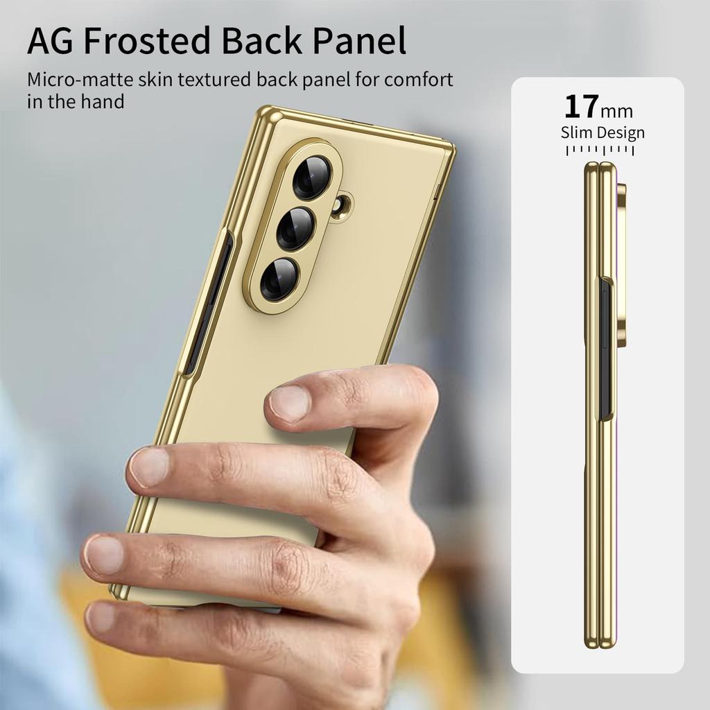 Plating Colorful AG Aluminium Alloy Hinge Protect Case for Samsung Galaxy Z Fold 8 7 6 5 4 3 Glass Screen Film Anti-drop Cover