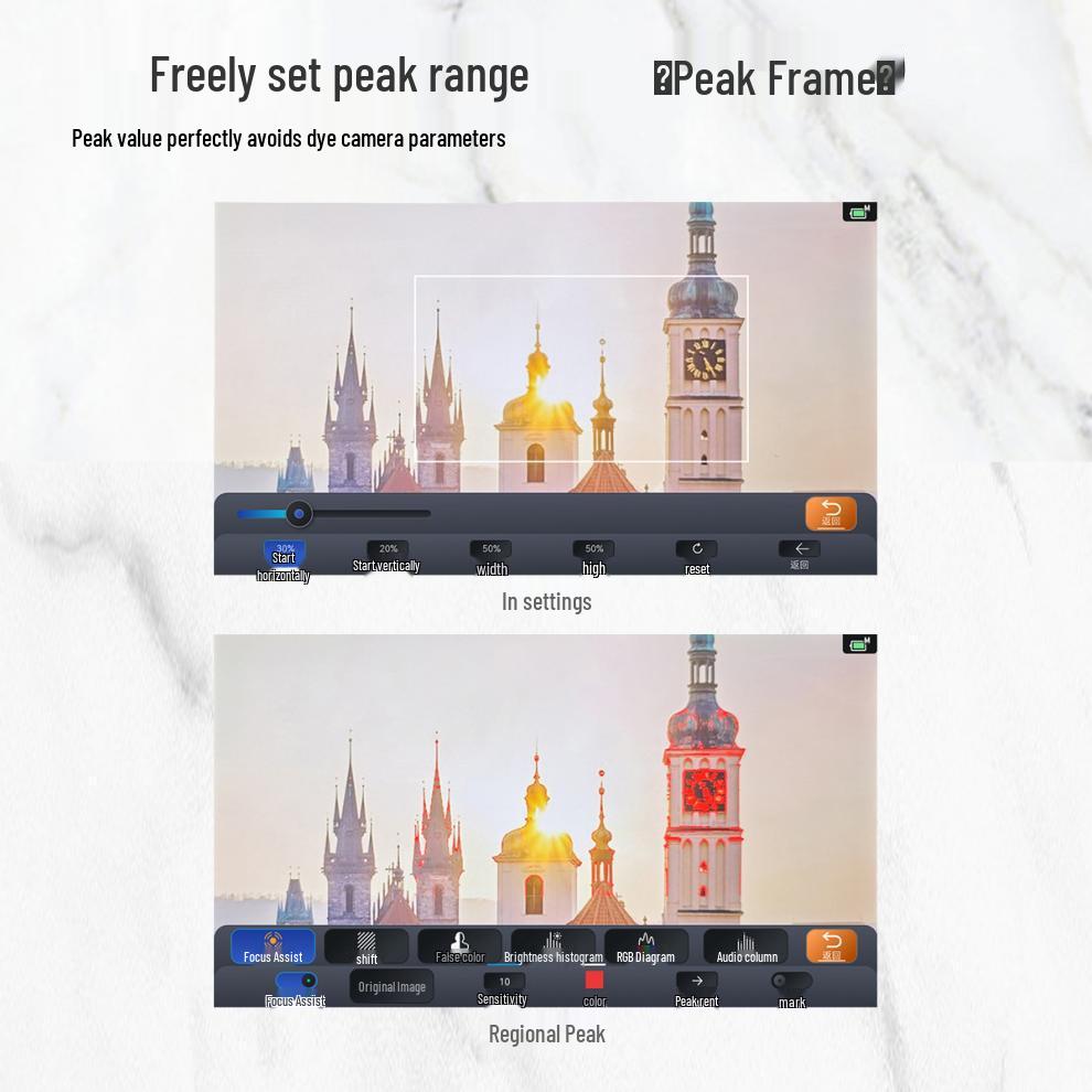 Portkeys Aiken LH7H 7-Inch Camera Monitor, 8 Ports, 1000 Nits Brightness for DSLR/Mirrorless