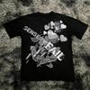 Men Women Y2K Graphic T-Shirt Summer Short Sleeve Punk Gothic Tee Tops Vintage 90s Aesthetic Emo Clothes Harajuku Streetwear