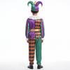 Carnival Clown Costume Set With Satin Fabric For Stage Performance In Adult And Teen Sizes