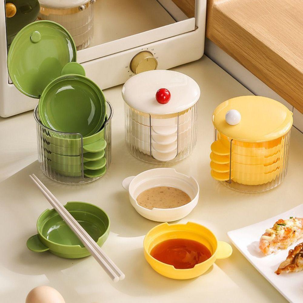 Dustproof Mini Sauce Dish Set Creative Food Container Set Food Sauce Dish Spit Bone Dish  Kitchen