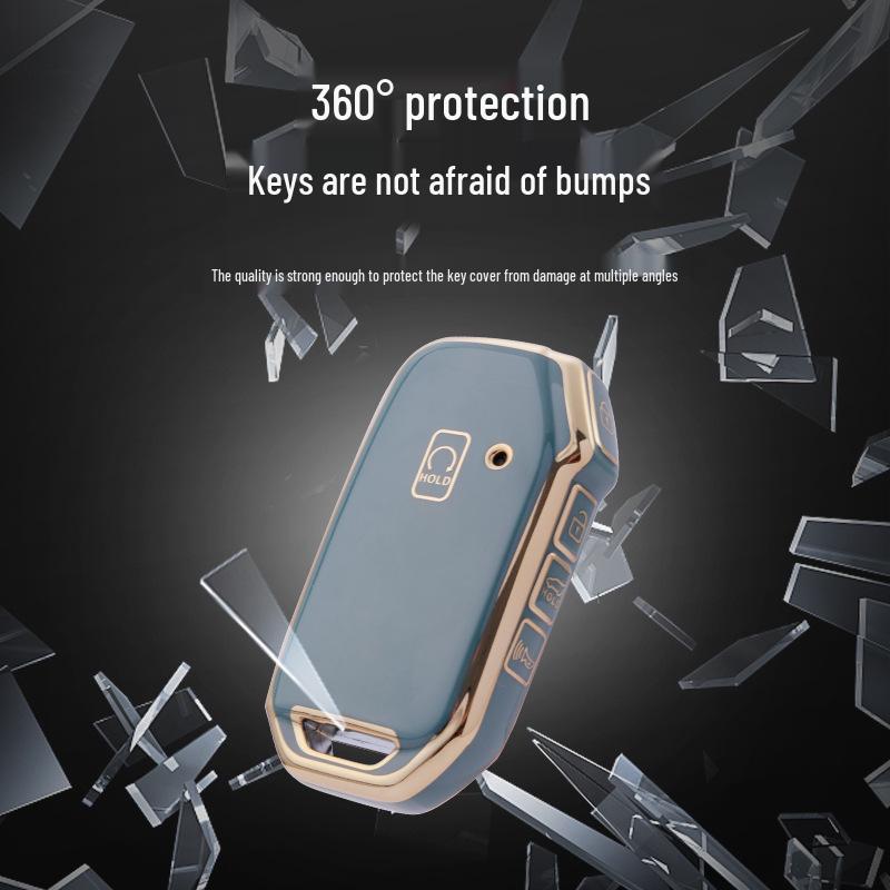 Schlüsseletui mit Goldrand für Kia: Passt für K3, KX3, Aopao, KX7, Carnival, K5, K-Cool, Sportage