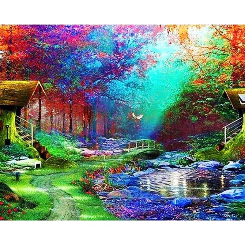 5d Diy Diamond Painting  Starry Sky Landscape Full Round Diamond Embroidery Mosaic Seascape Rhinestone Handmade