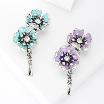 Fresh And Sweet Oil Dripping Flower Brooch Fashion Versatile Clothing Accessories Elegant Temperament Corsage