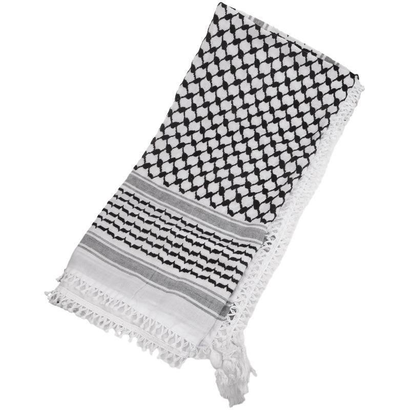 Fashion Adult Keffiyeh Headscarf with Jacquard Pattern Arab Style Headscarf