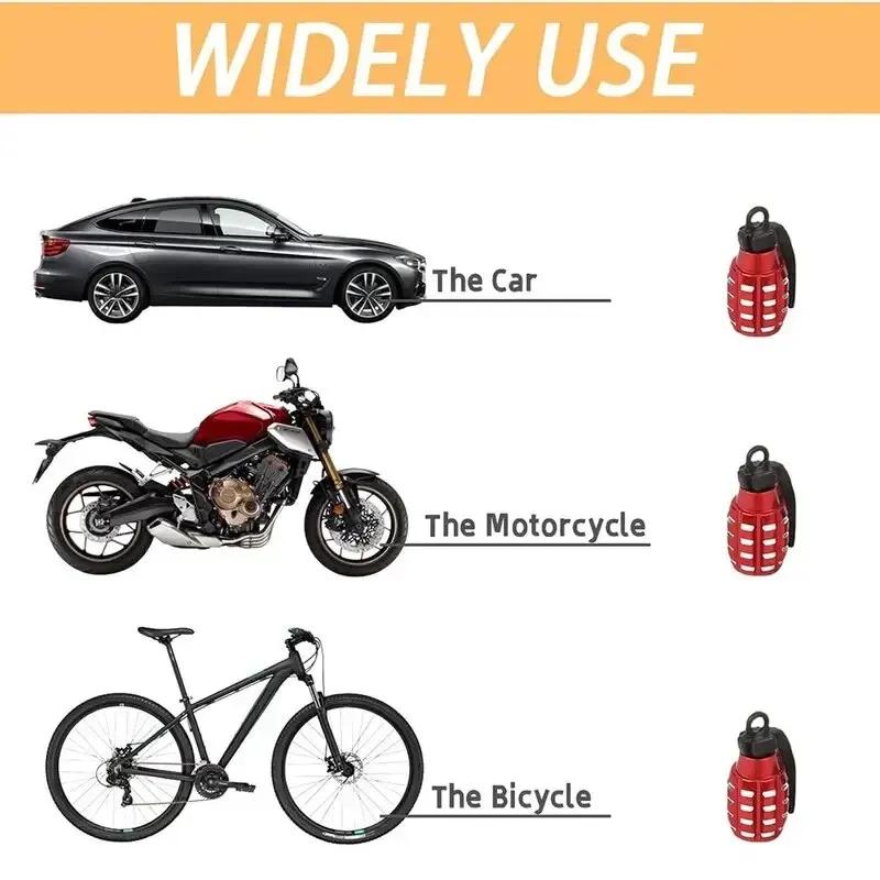4pcs Aluminum Alloy Car Tire Valve Cap Grenade Tyre Valve Stem Cover Air Dust Cap Tire Valve Truck Bike Wheel Rim Valve Stem Cap