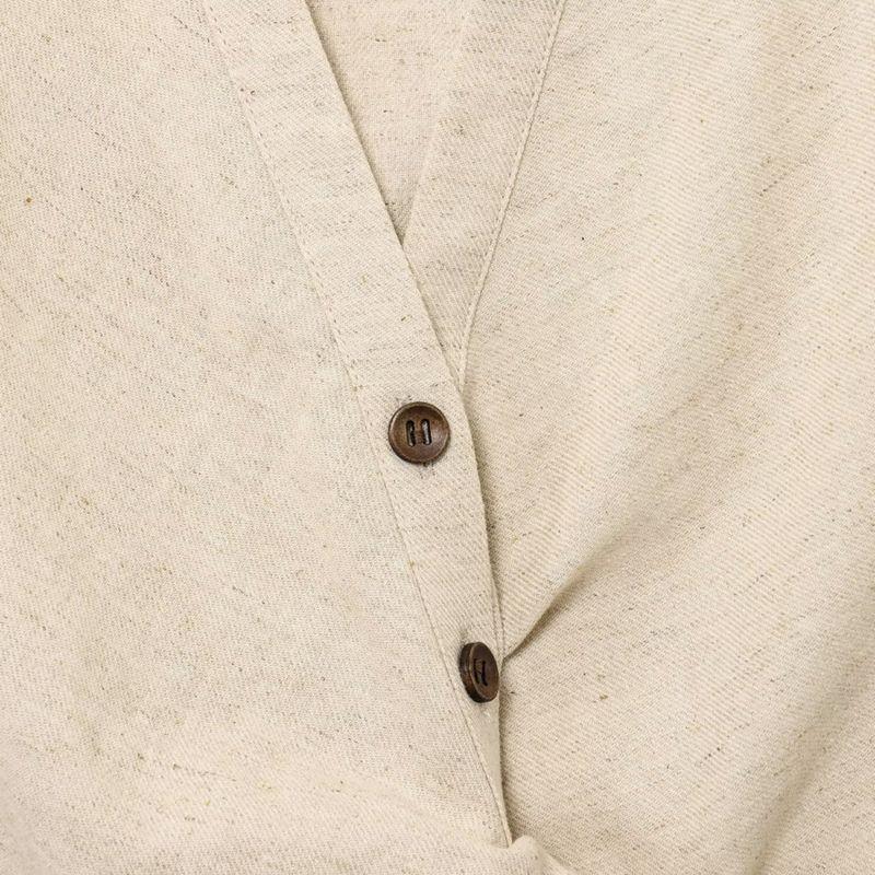 Kaslead New Arrival Women's Fashion Style Linen Blend Short Top Skirt 7969033 7969034