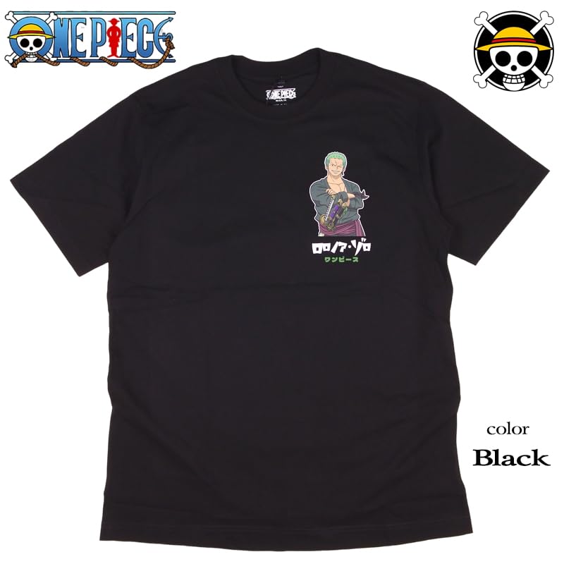 EVERSOUL ONE PIECE Short Straw Hat Character Size L T-Shirt, Sleeve, Zoro, Sanji, Luffy, Chopper, Nami, Pirates, Zoro, Merchandise, Anime, Men's,