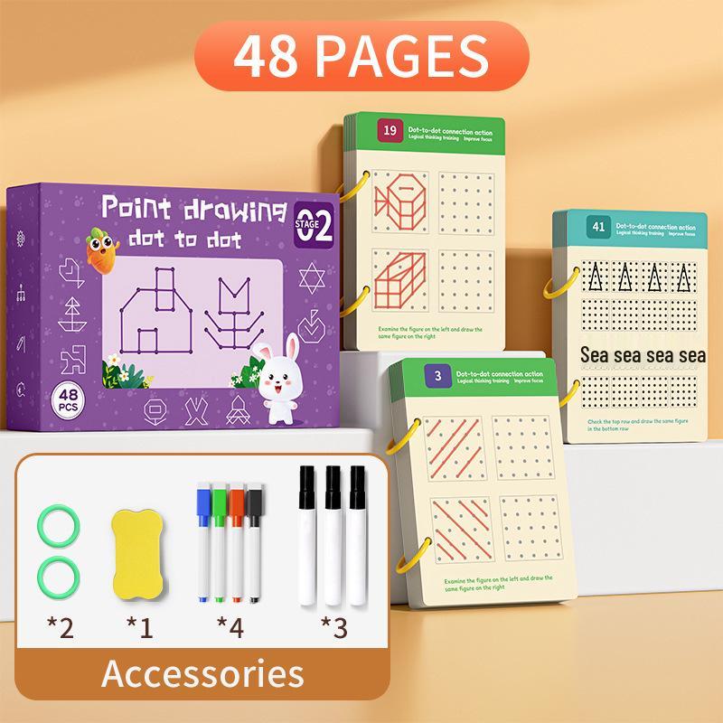 Penmanship & Logic Puzzle Calligraphy Practice Workbook for Early Education