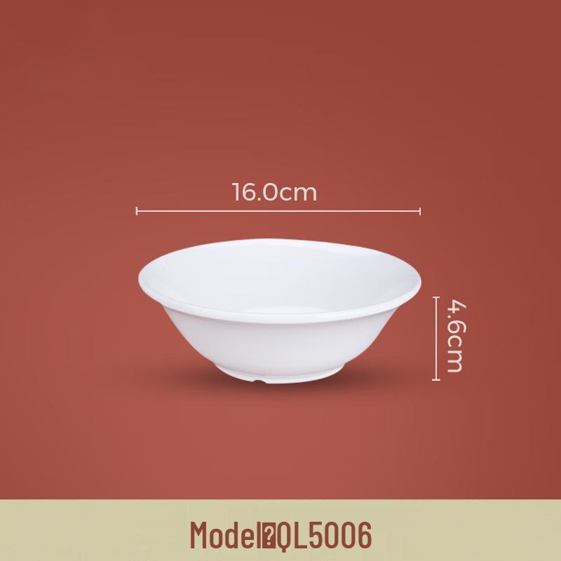 6.3-inch White Melamine Round Soup Bowl