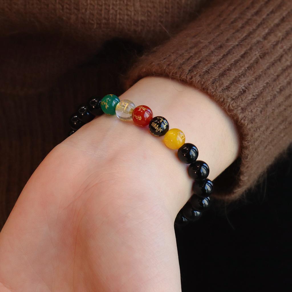 Natural black agate bracelet, red agate bracelet.fashion women daily jewelry gift