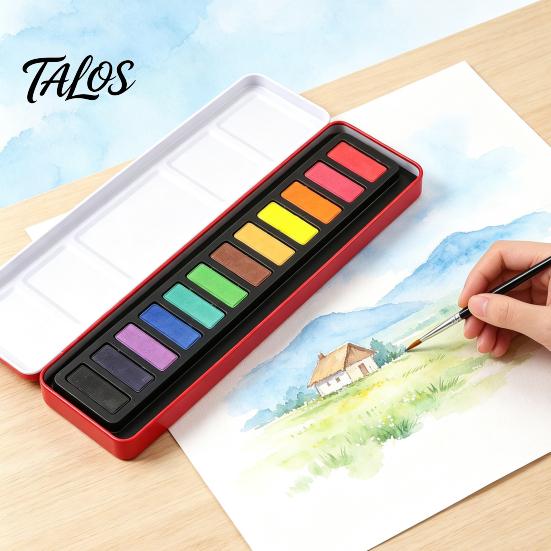 Art Supplies for Home Portable Watercolor Paint Set, Durable Solid Gouache Pigments, Washable Fine Easy Clean School Powder Supplies, Sketching