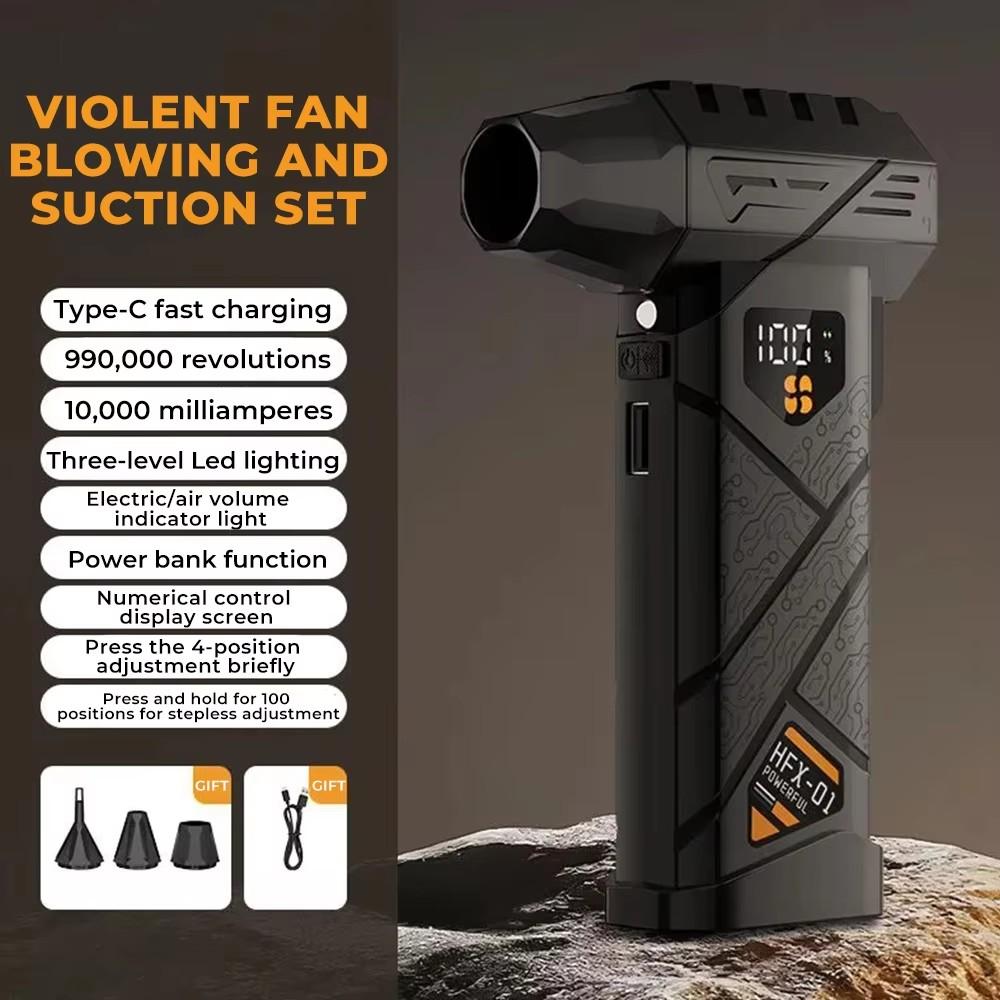 990000RPM /880000RPM Turbo Jet Fan Powerful Air Blower Portable Fan Wireless Dust Cleaner Brushless Leaf Blower Car Wash Air Gun