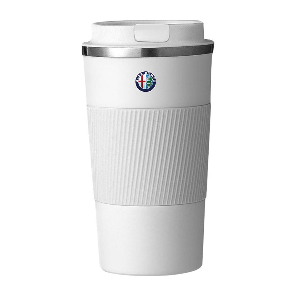 

For Alfa Romeo 1pc Vacuum Flask Travel Thermal Cup Stainless Steel Coffee Thermos Mug Car Logo For Alfa Romeo Sportiva 159 Giuli 1pc