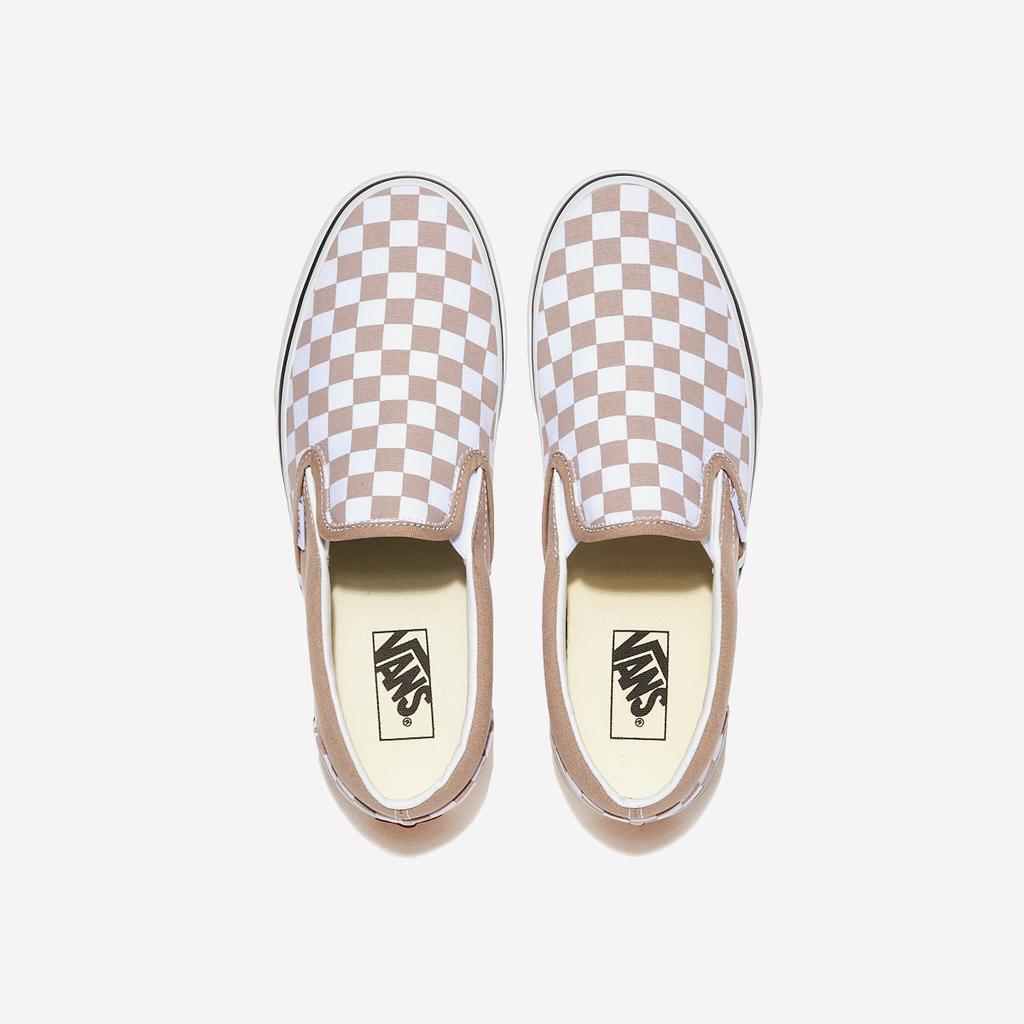 Vans Classic Slip-On - Color Theory Checkerboard Warm Taupe, VN000D6YE2V, 1010111661, Popular Korean Shoes