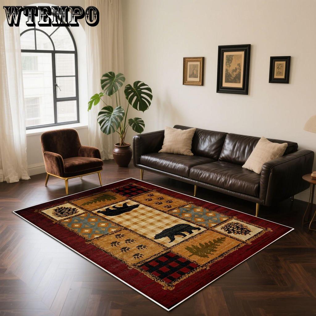 Nordic Ethnic Style Living Room Carpet Home Bedside Bedroom Non Slip Large Size Floor Mat