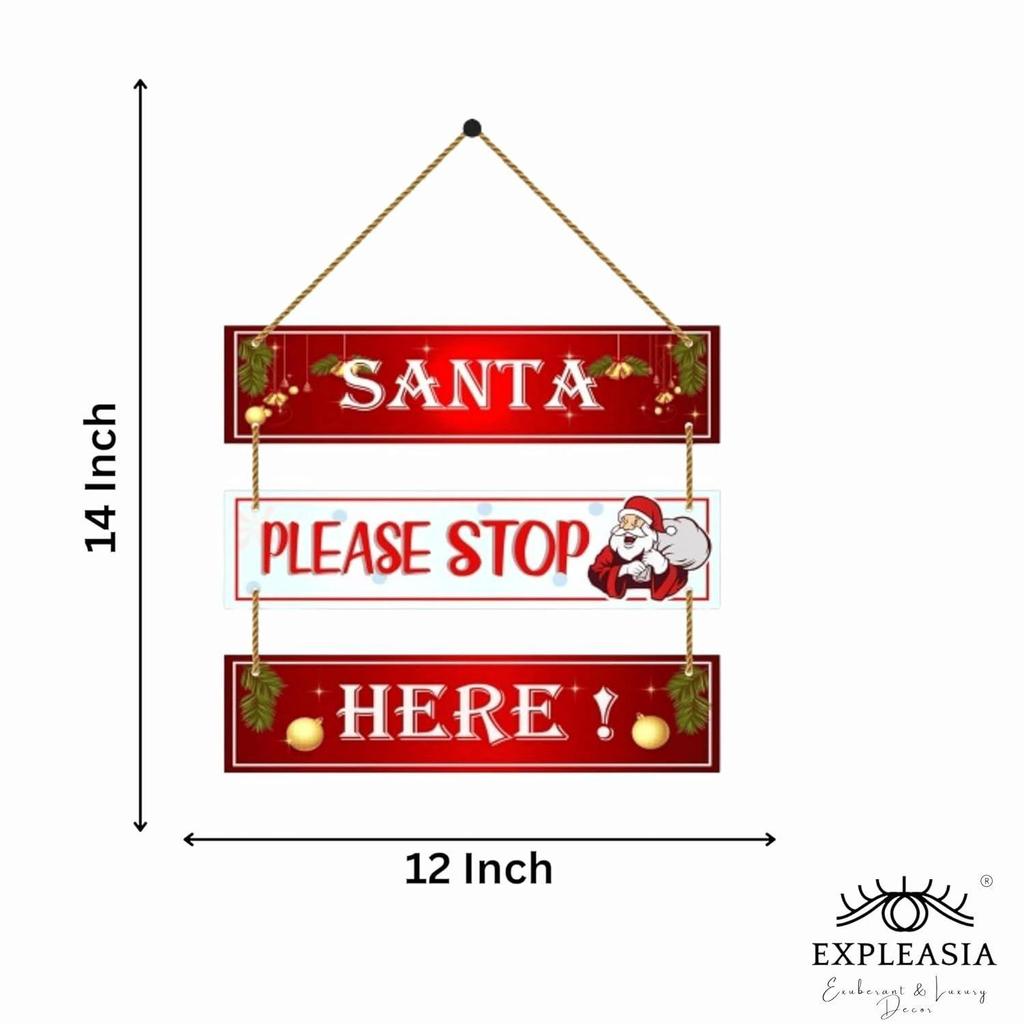 Decorative Christmas Wall Hanging Wooden Art Decoration Item for Home | Office | Living Room | Bedroom