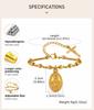 Religious Jesus Cross Rosary Bracelet for Women, Stainless Steel Virgin Mary Charms Bracelets Gold Plated Prayer Jewelry