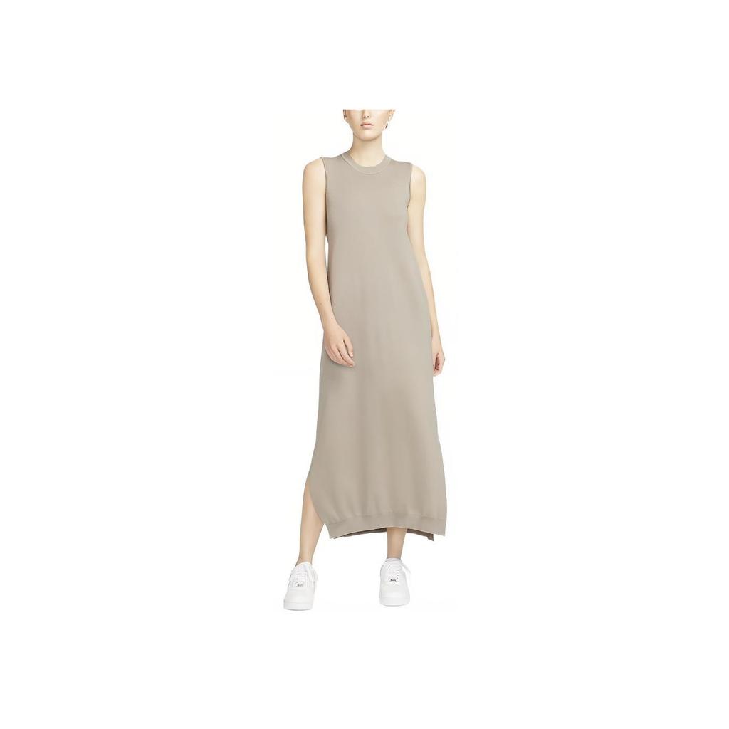 Nike Solid Color Sleeveless Dress Women Dresses Stone DH2918-230