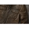 Chinese Size Men Leather Jacket Style Brown Genuine Cowhide Coat Soft Slim Fit Spring Vintage