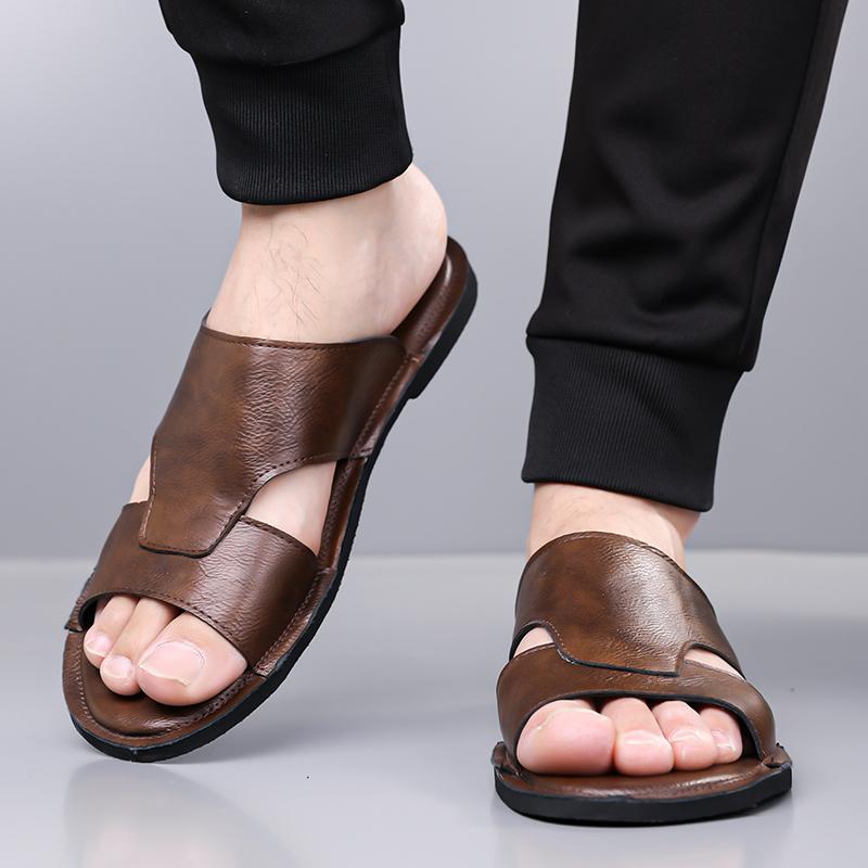 Fashion Business men's flat shoes Comfortable summer breathable style Plus Size Black Brown Classic high-quality shoes Adult luxury New