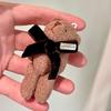 Women's Cute Bow Plush Bear Brooch - Cartoon Sweater Scarf & Coat Accessory