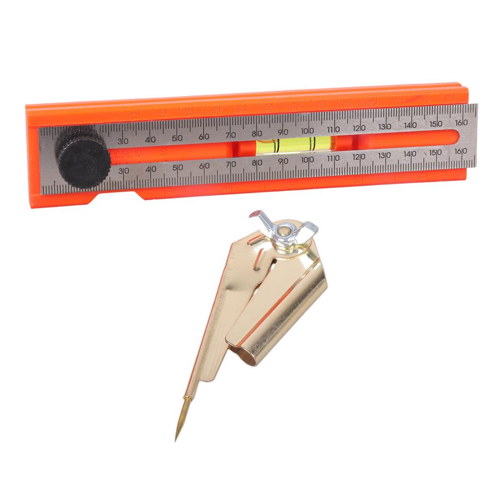 Rotatable Marking Ruler Woodworker Horizontal Mark Base with Blisters Multifunctional Positioning Ruler Measuring Tool