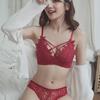 Youthful Lace Underwear Set: Wireless, Adjustable, Anti-Sagging, Side-Breasted Bra.