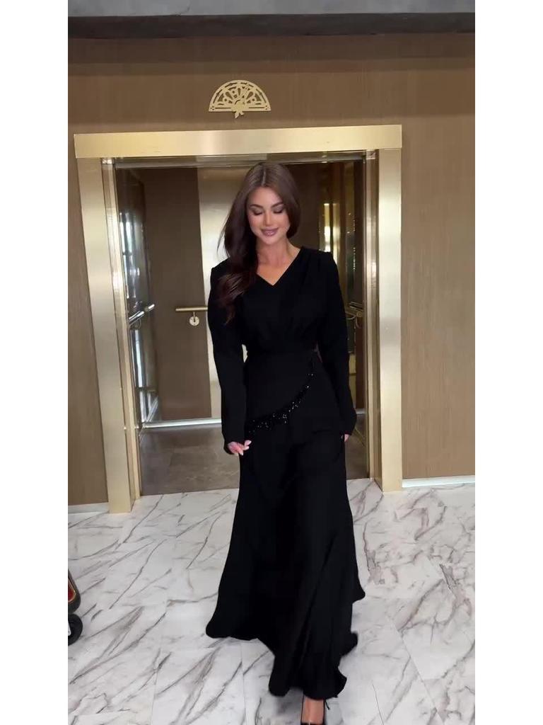 2025 Summer Sexy Elegant Long Sleeve Maxi Dress for Women