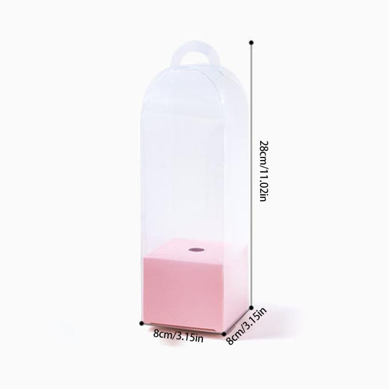 Clear Bouquet Bags Elegant Flower Packaging Boxes Single Rose Flower Box For Florist Retail And Special Event
