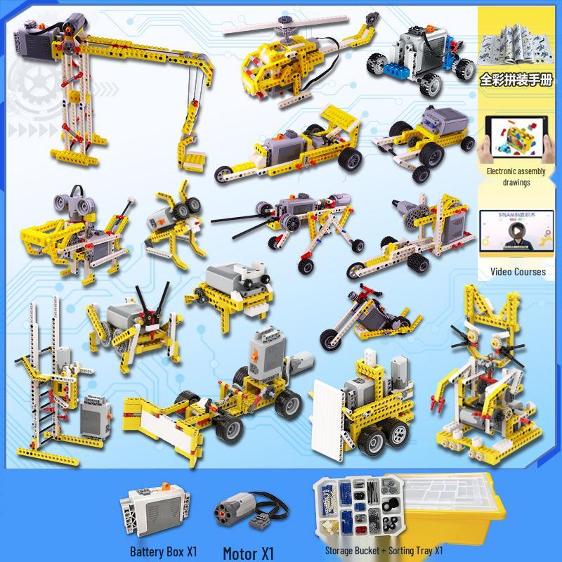 2025 Kinder-Robotik-Bausatz Kompatibel mit LEGO Technic 9686 - Elektrisches Pädagogisches Bausteinspielzeug