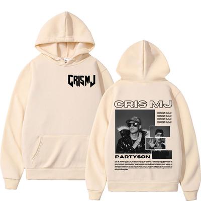 Cris Mj Hip-hop Rock Rap Band Music Retro Classic Street Fitness Running Men Women Hoodies Long-sleeve Fleece Thermal Sweatshirt
