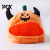 Cute Halloween Pumpkin Hat for Cats Pet Hat, Funny Devil Horn Cat Plush Cozy Daily Fun Wear Small Dogs, Party Cosplay Accessories Spooky Outfit