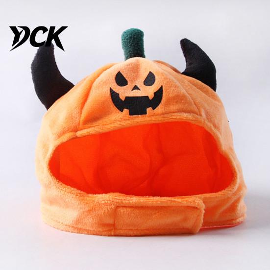 Cute Halloween Pumpkin Hat for Cats Pet Hat, Funny Devil Horn Cat Plush Cozy Daily Fun Wear Small Dogs, Party Cosplay Accessories Spooky Outfit