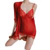 Large size erotic underwear perspective temptation suspender new sexy female lace suit nightdress dress robe