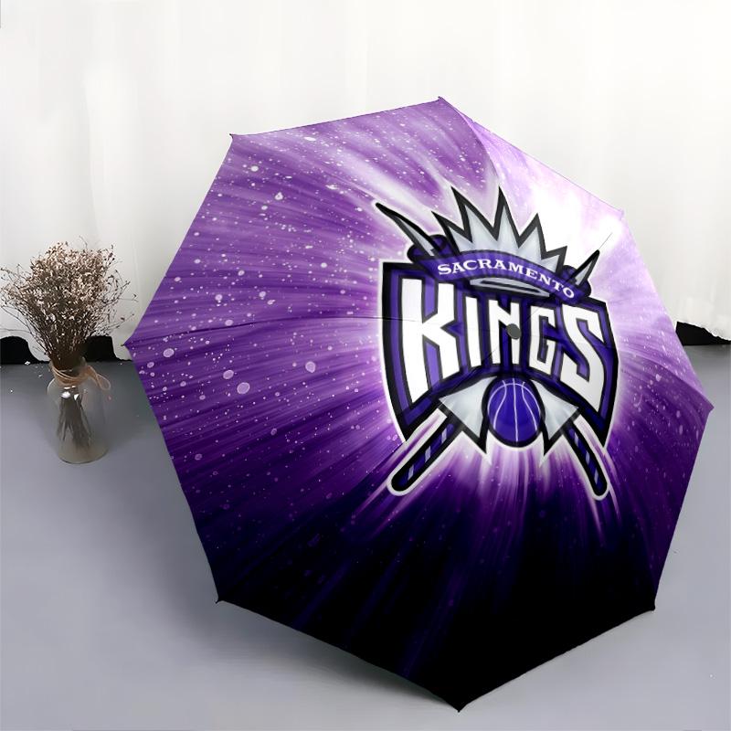 Sacramento Kings2pattern, automatic folding umbrella, portable and foldable design, 8 ribs, a Christmas or birthday gift.
