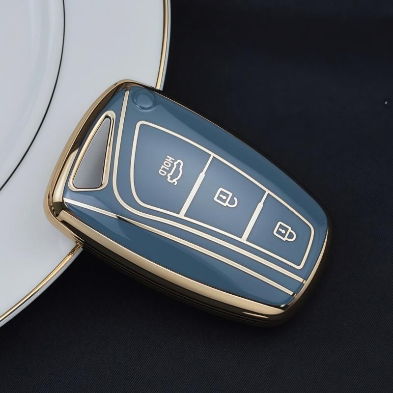 3/4 Button TPU Remote Key Case Cover Holder For Hyundai Grandeur HG Sedan Genesis G80 Santa Fe 3DM Grand SantaFe 2018 IX45 EQUUS Azera