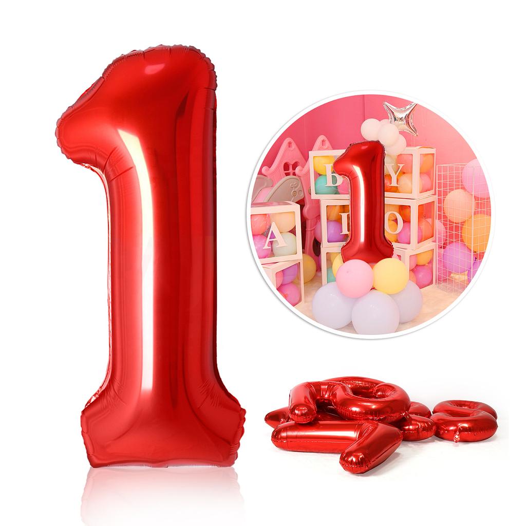 40inch Red Foil Balloons 0-9 Number Balloon Happy Birthday Wedding Party Decoration Shower Large Figures Globos