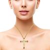 Multipurpose Crosses Necklace Pendant with Elegant Designs Unisex Fashion Accessory Jewelry with Adjustable Length Chain