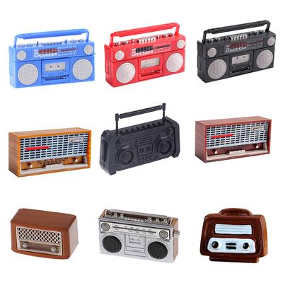 1/12 Puppenhaus Miniatur Radio Simulation Altes Retro Radio Modell Mini Kassettenrekorder Puppenhaus Möbel Zubehör