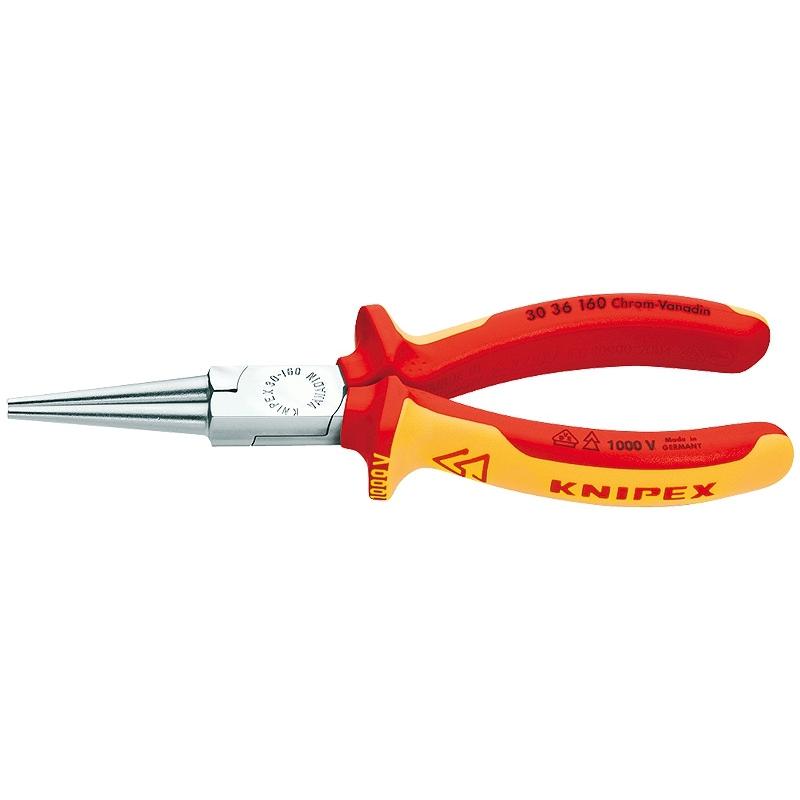

Круглогубцы Knipex Kn-3036160 Vde Зубчатые губки 41 мм 160 мм Хром