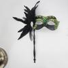 Venetian Masquerade Masks Halloween Mardi Gras Masks with Stick Ball Party Masks