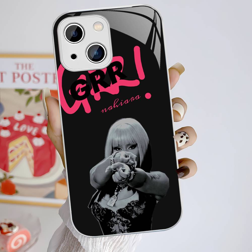 Nicki Minaj Rapper For IPhone 14 13 12 Mini 11 Pro XS Max X XR 14 Plus Tempered Glass Cover