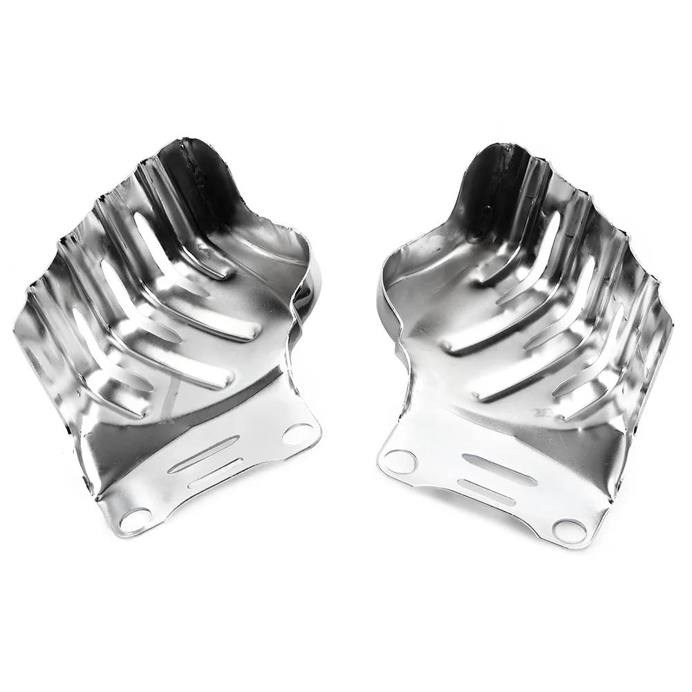1Pair Black/Chrome For Harley Touring Road Glide Ultra FLTRU Motorcycle Steel Front Brake Caliper Covers