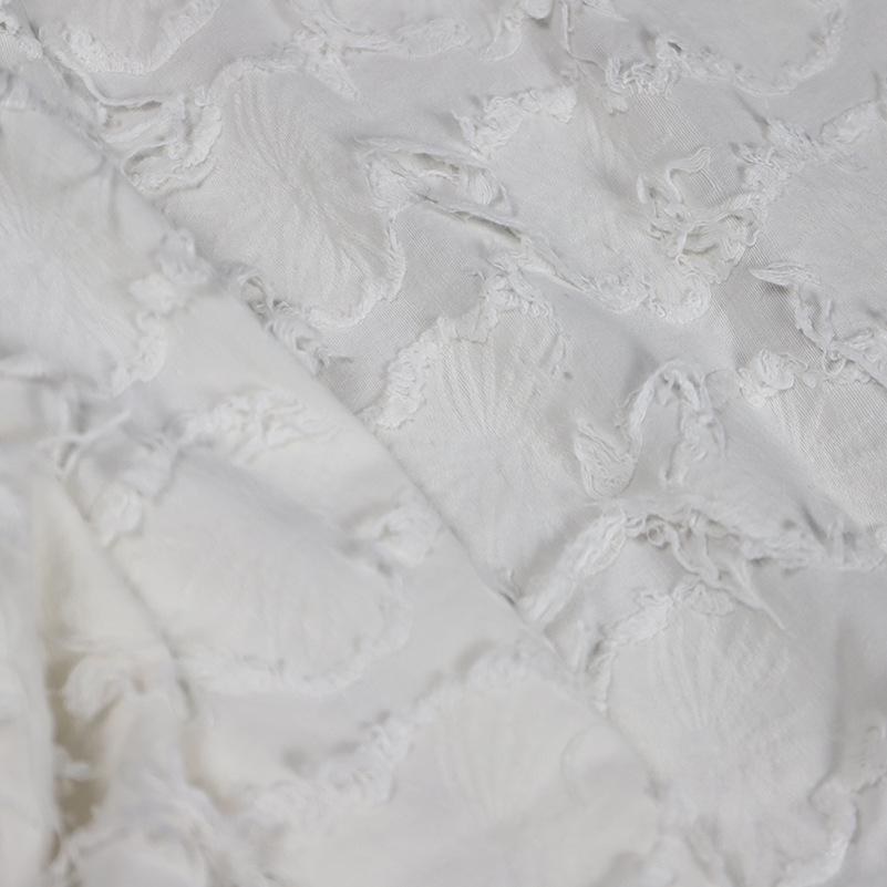 Lotus Leaf Linen-Cotton Jacquard Fabric Shirt Jacket Pillow Cover